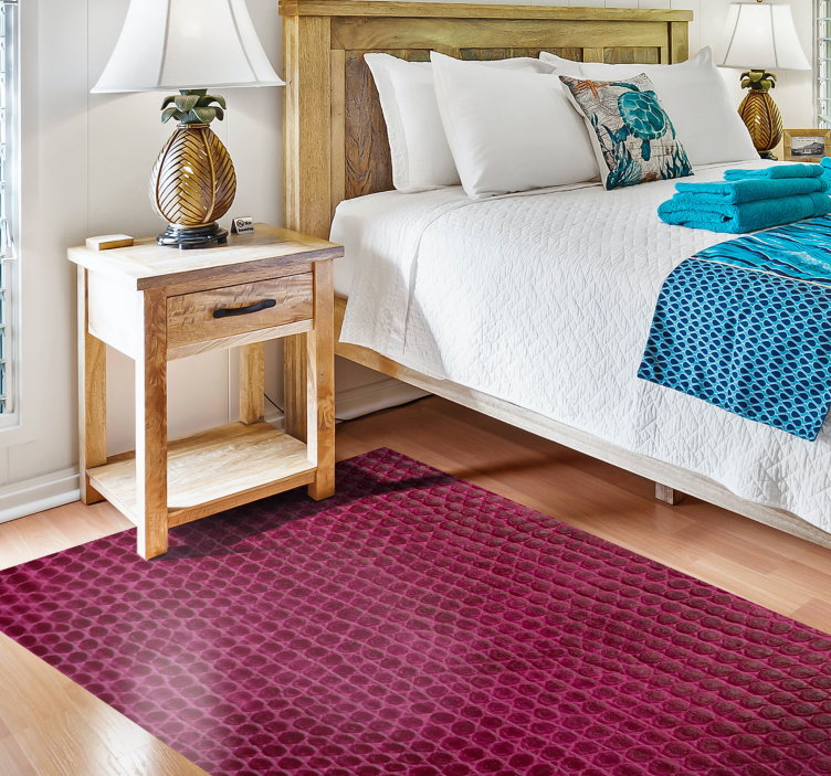 Tapis vinyle motif animal tissu texturé cramoisi - TenStickers