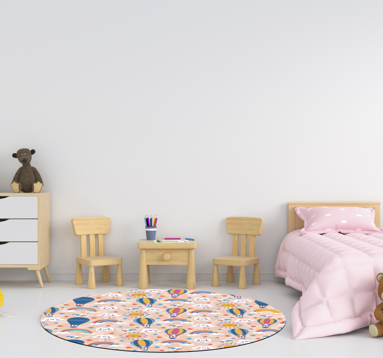 Tapis vinyle motif de ballon coloré - TenStickers