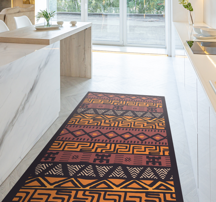 Tapis de cuisine motif ethnique style africain - TenStickers