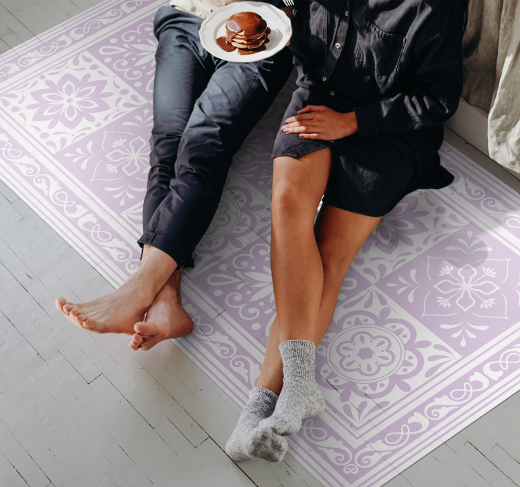 Tapis vinyle salle de bain élégance du mandala - TenStickers