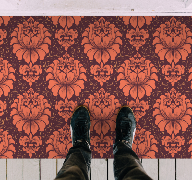 Tapis vinyle mandala symétrie ornée - TenStickers