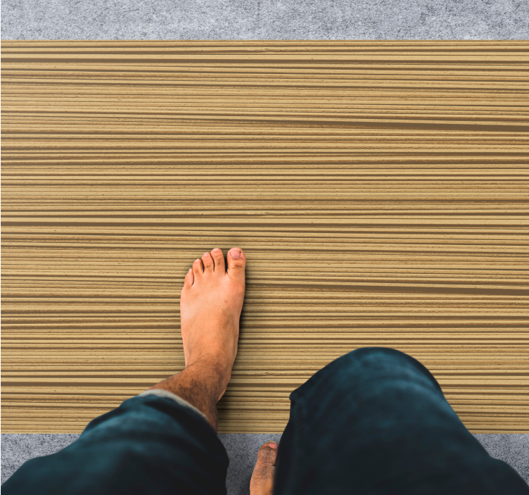 Tapis vinyle motif rayé effet parquet - TenStickers