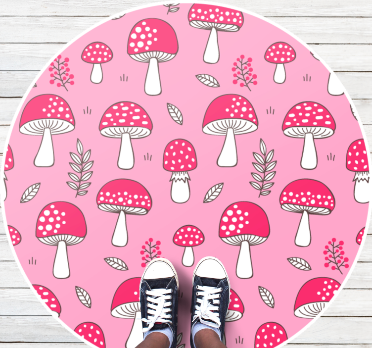Tapis vinyle cuisine charmante illustration de champignon - TenStickers