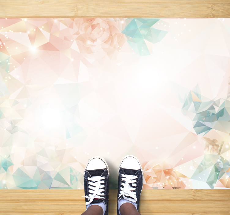 Tapis vinyle plantes géométrie botanique - TenStickers
