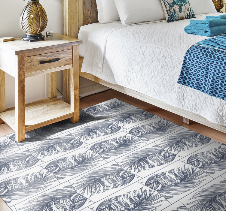 Tapis vinyle nature feuilles gracieuses - TenStickers