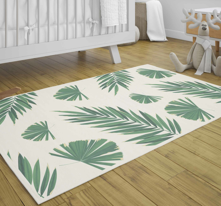 Tapis vinyle nature feuilles vertes luxuriantes - TenStickers