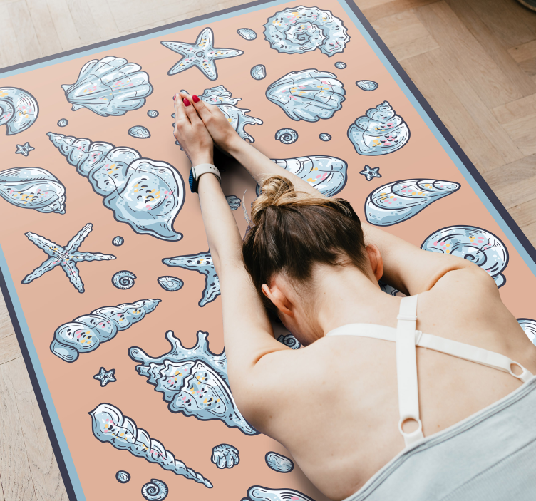 Tapis vinyle nature illustrations de coquillage - TenStickers