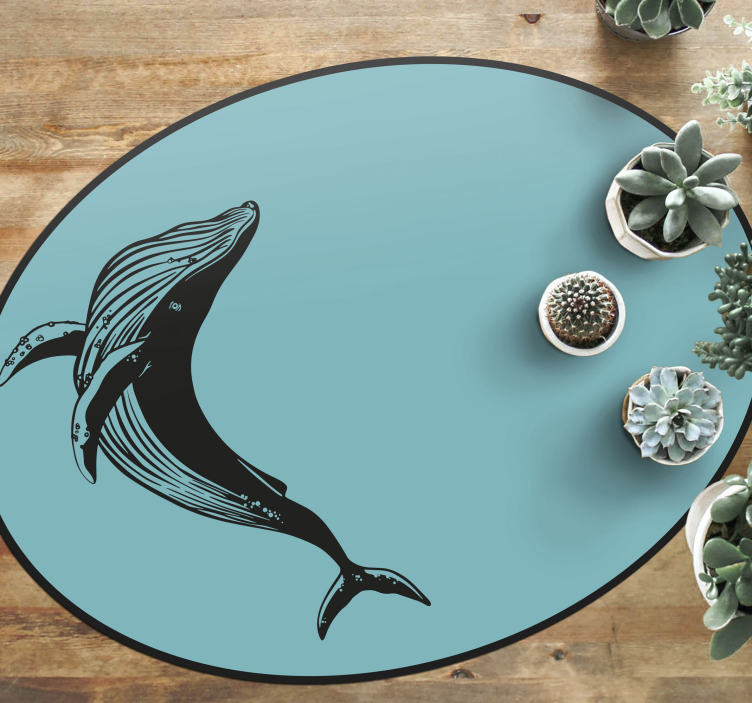 Tapis vinyle animal motif de baleine majestueuse - TenStickers
