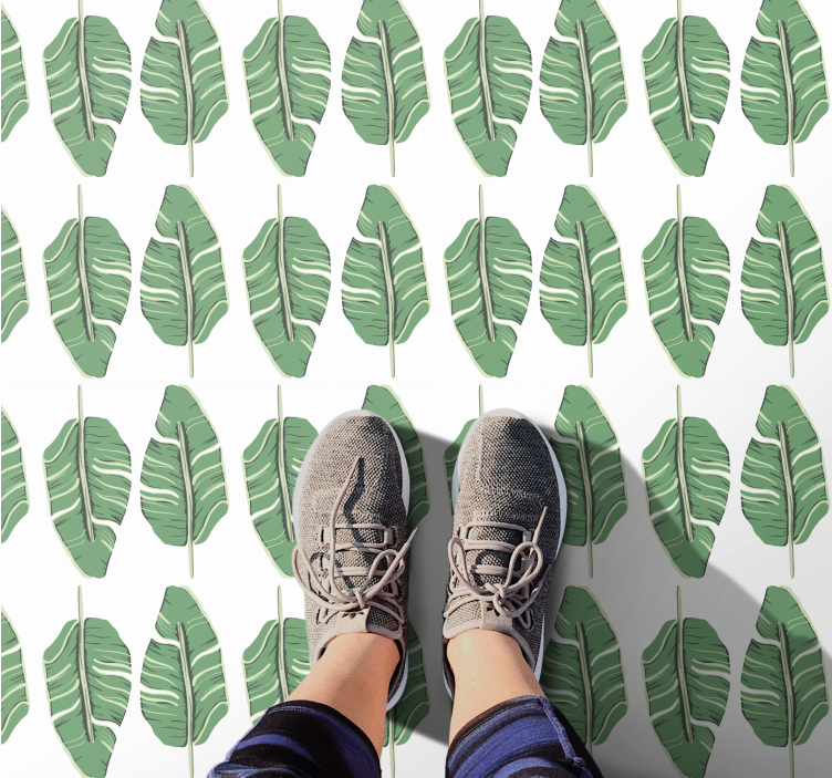 Tapis vinyle nature motif de feuille opulent - TenStickers