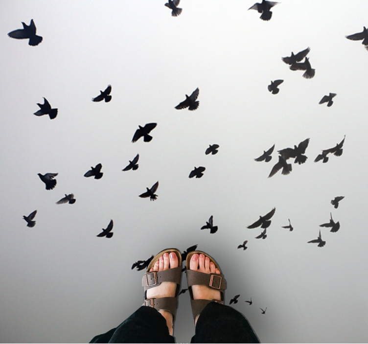 Tapis vinyle autres tapis motif d'oiseaux volants - TenStickers