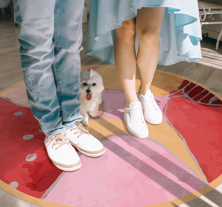 Tapis vinyle entrée motifs floraux vibrants - TenStickers