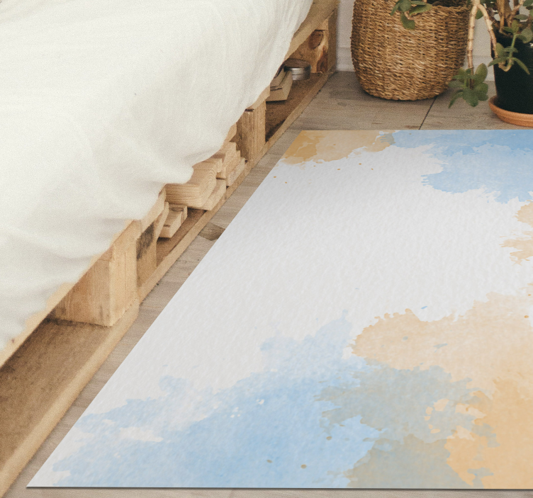 Tapis vinyle nature paysage nuageux abstrait - TenStickers