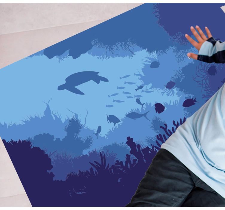 Tapis vinyle nature scène sous-marine - TenStickers