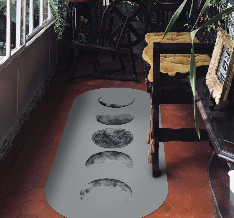 Tapis vinyle nature séquence des phases lunaires - TenStickers