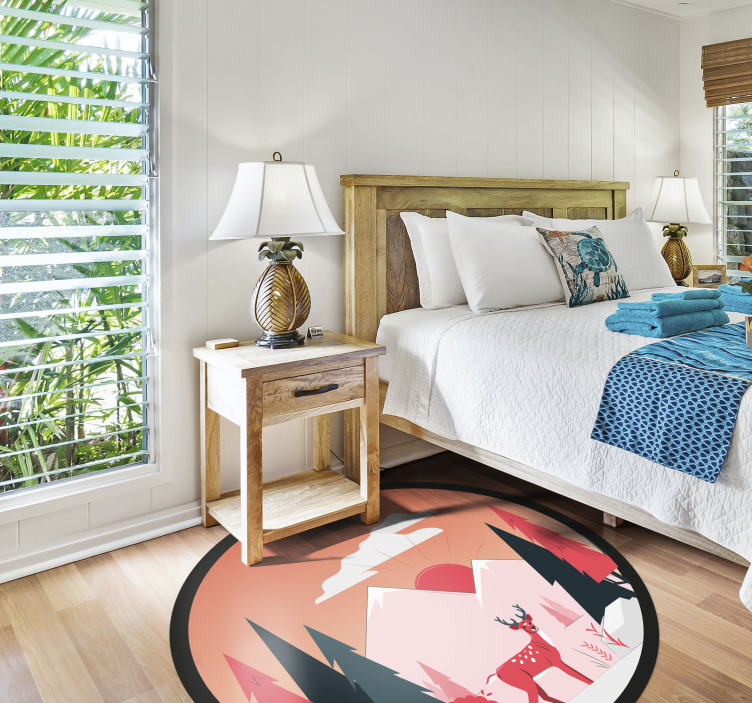 Tapis vinyle nature vue de milieu naturel sauvage paisible - TenStickers