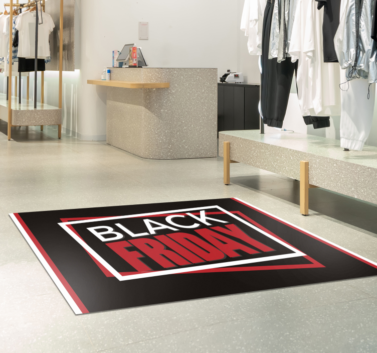 Tapis vinyle noir promotion du Black Friday - TenStickers
