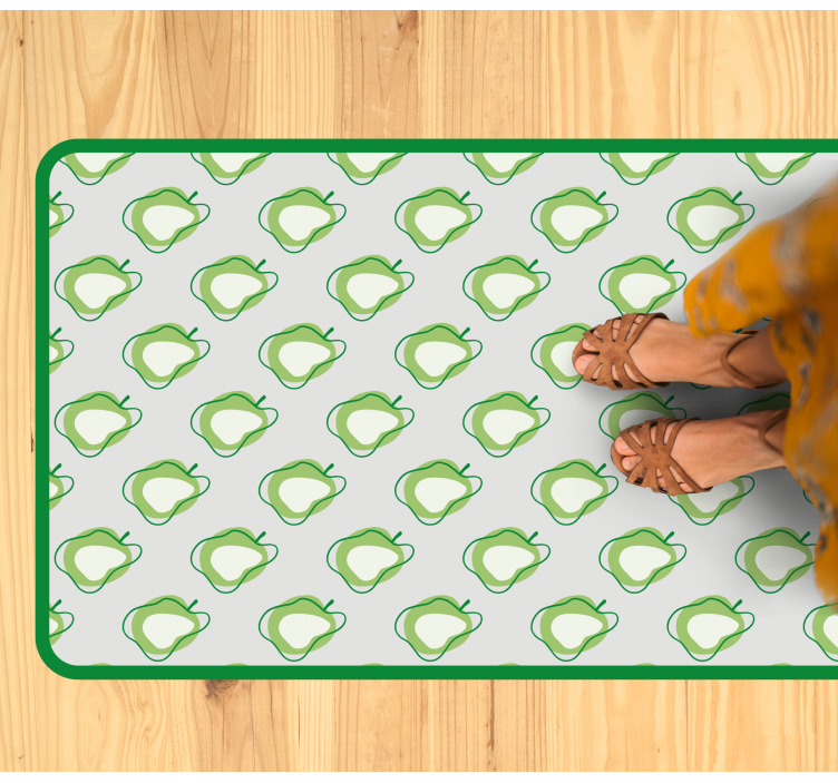 Tapis vinyle cuisine motif poire verte - TenStickers