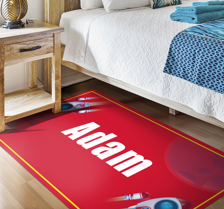 Tapis vinyle autres tapis fusée avec nom personnalisé - TenStickers