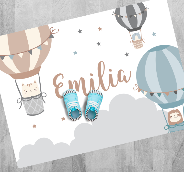 Tapis vinyle personnalisé ballons aériens - TenStickers