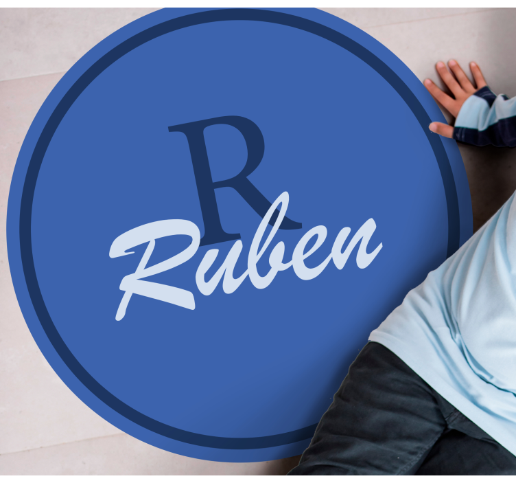 Tapis vinyle personnalisé cercle avec nom - TenStickers