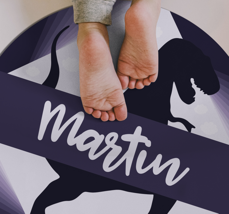 Tapis vinyle autres tapis vélociraptor avec nom - TenStickers