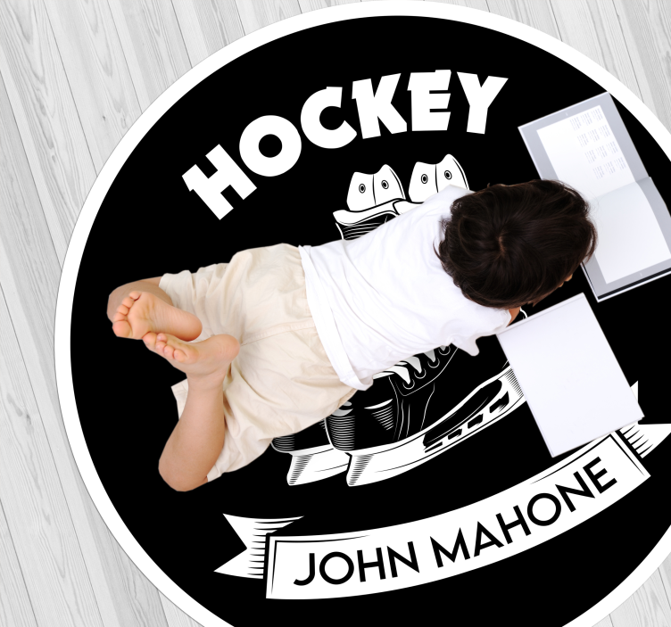 Tapis vinyle personnalisé décoration de hockey personnalisée - TenStickers