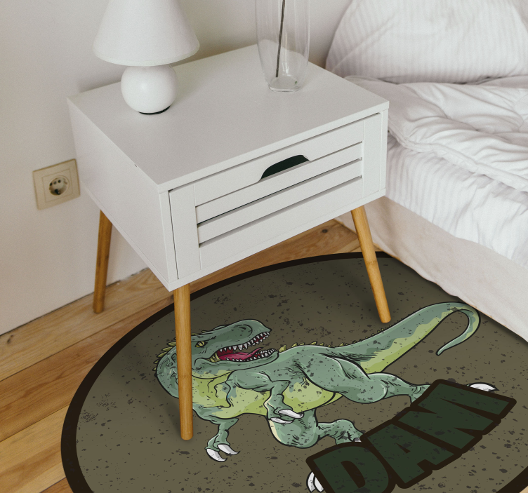 Tapis vinyle personnalisé dinosaure sur mesure - TenStickers