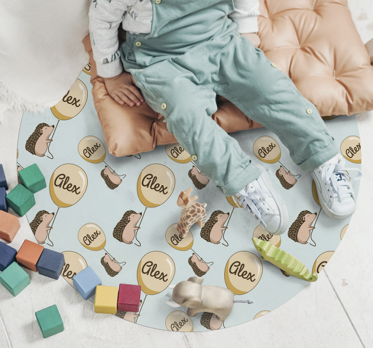 Tapis vinyle personnalisé hérisson sur mesure - TenStickers