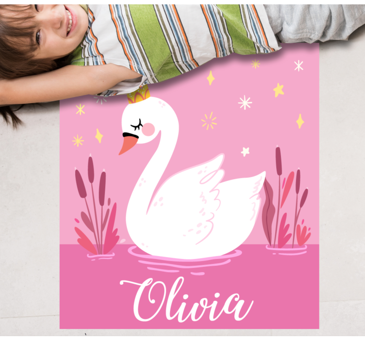 Tapis vinyle autres tapis princesse cygne avec nom - TenStickers