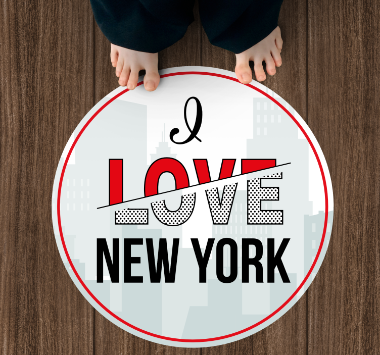 Tapis vinyle citation j'aime new york - TenStickers