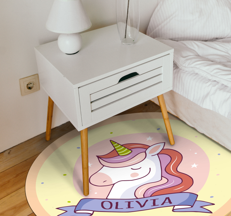 Tapis vinyle personnalisé licorne personnalisée - TenStickers