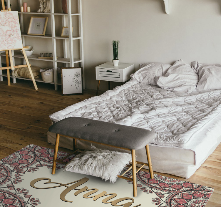 Tapis vinyle personnalisé mandala sur mesure - TenStickers