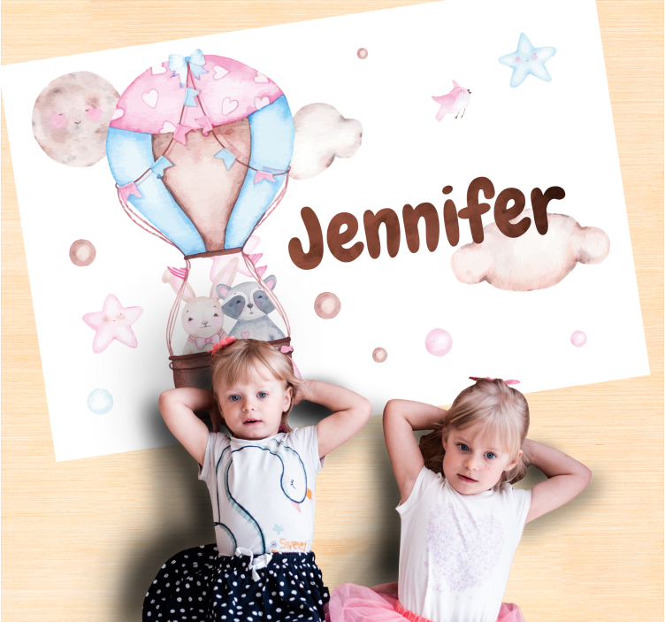 Tapis vinyle personnalisé montgolfière - TenStickers