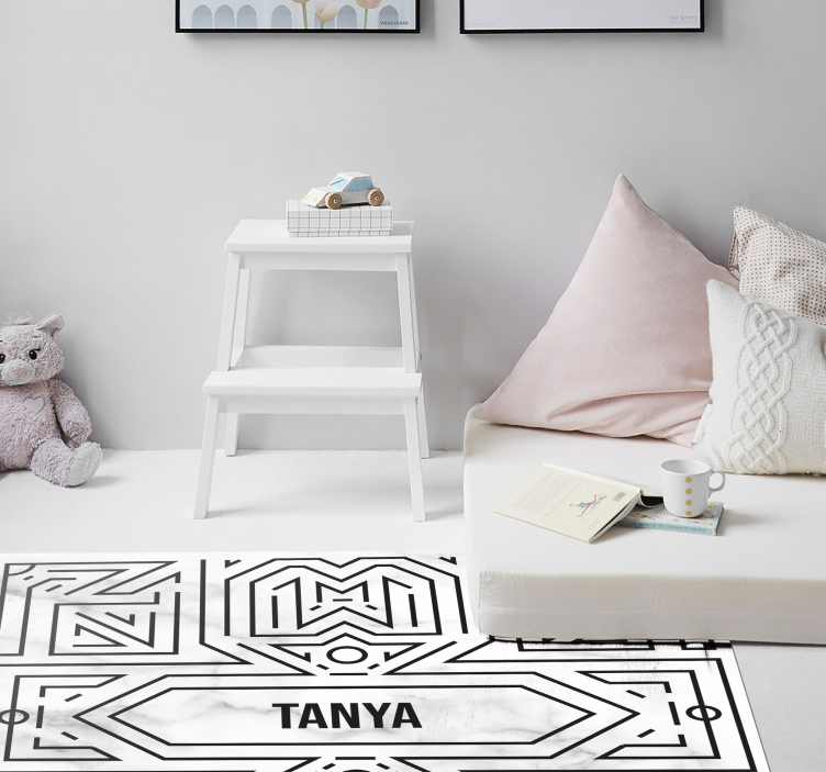 Tapis vinyle ado labyrinthe art déco - TenStickers