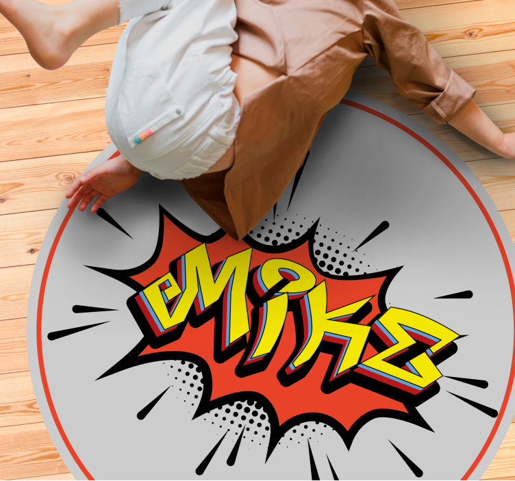 Tapis vinyle personnalisé explosion de noms - TenStickers