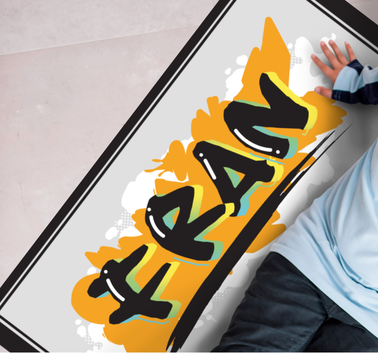 Tapis vinyle personnalisé nom de l'art - TenStickers