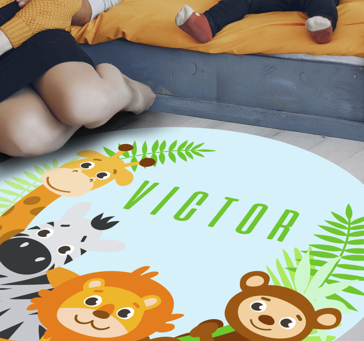 Tapis vinyle personnalisé safari personnalisable - TenStickers