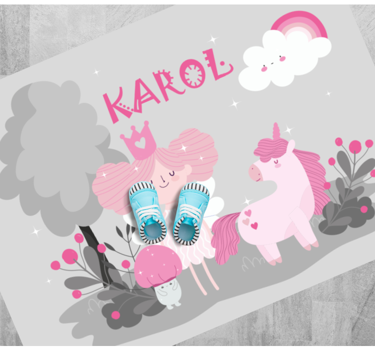 Tapis vinyle autres tapis scène de conte de fées avec nom - TenStickers