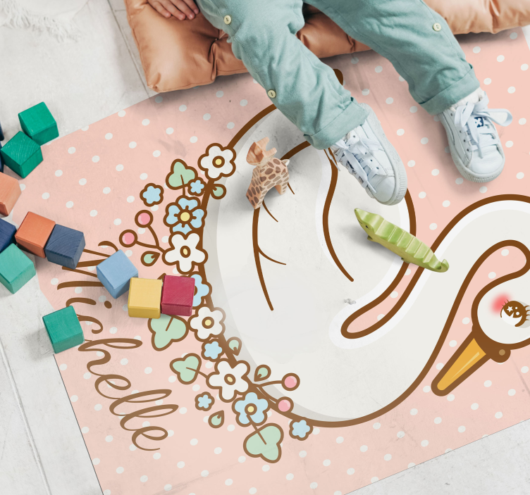 Tapis vinyle personnalisé scène de cygnes personnalisée - TenStickers