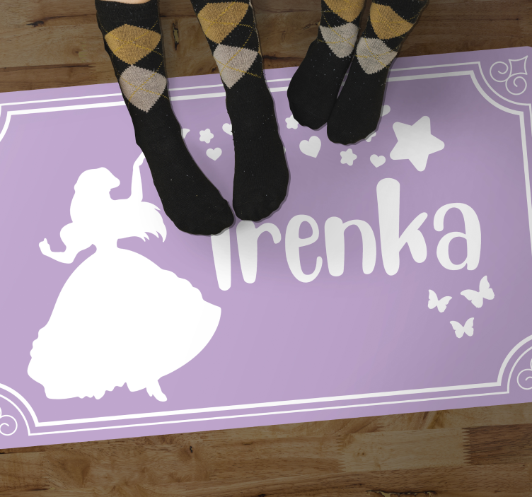 Tapis vinyle autres tapis princesse magique avec nom - TenStickers