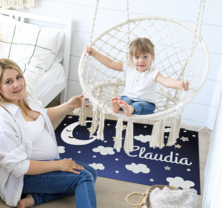 Tapis vinyle personnalisé design Starry Night - TenStickers