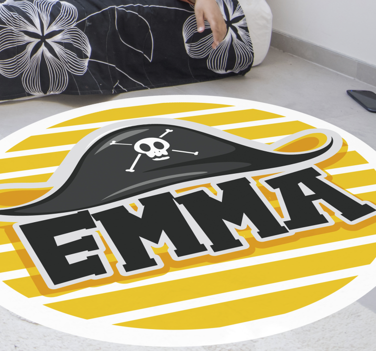 Tapis vinyle personnalisé sur le thème des pirates - TenStickers
