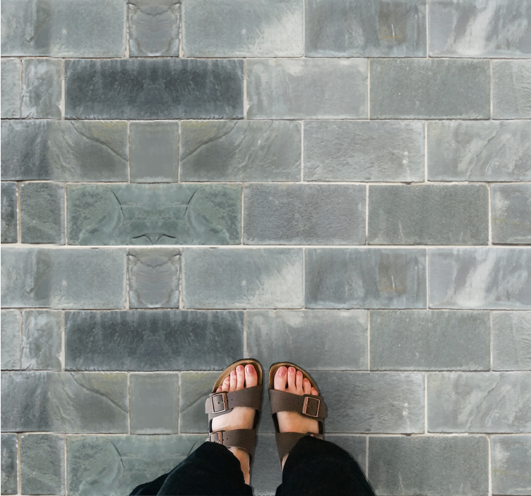 Tapis vinyle pierre finition ardoise élégante - TenStickers