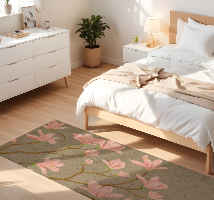 Tapis vinyle plantes affichage de fleurs florales - TenStickers