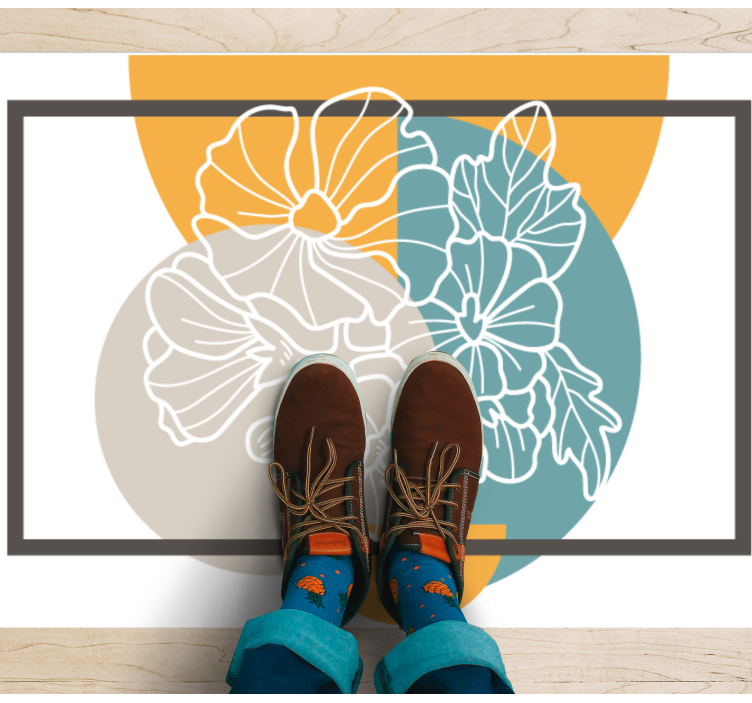 Tapis vinyle plantes accent floral moderne - TenStickers