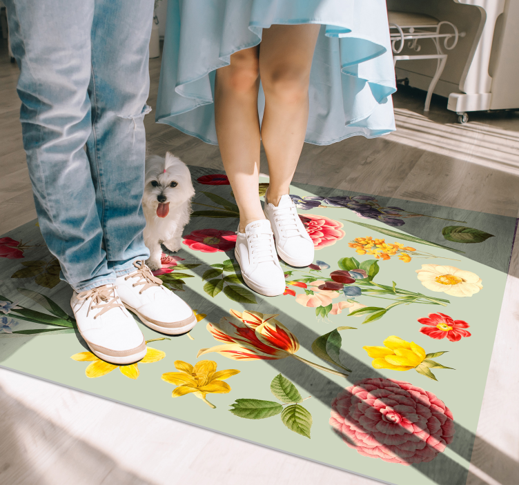 Tapis vinyle plantes collection botanique florale - TenStickers