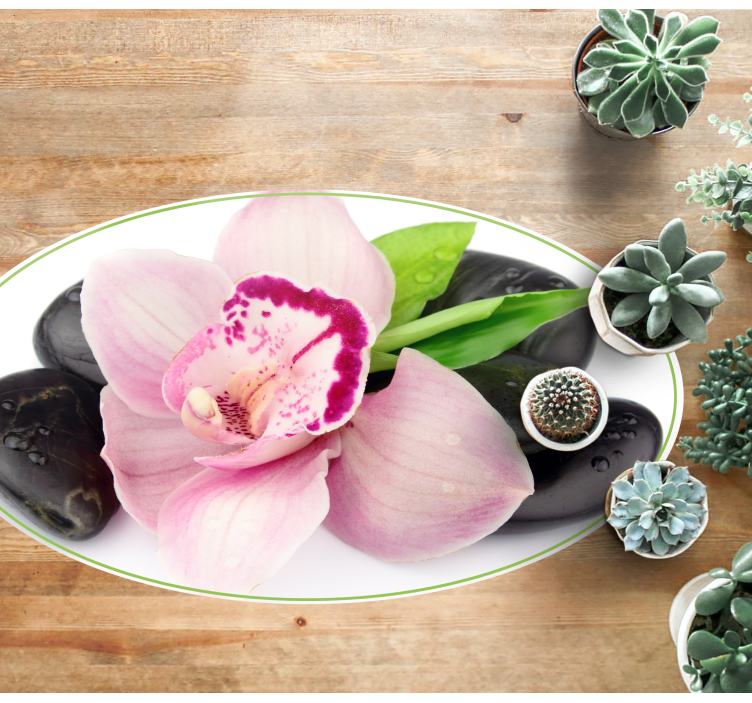 Tapis vinyle plantes composition élégante d'orchidées - TenStickers