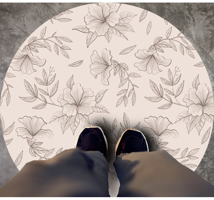 Tapis vinyle plantes concept de contour botanique - TenStickers