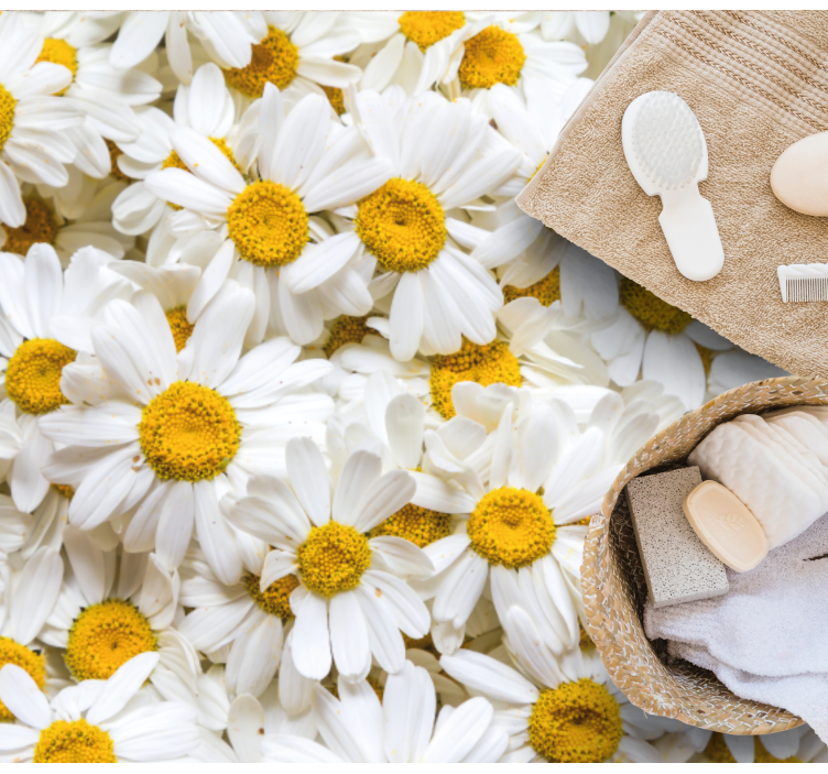 Tapis vinyle salle de bain concept de fleur de marguerite - TenStickers