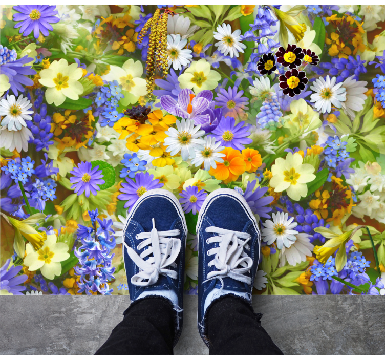 Tapis vinyle plantes concept de fleur vivante - TenStickers